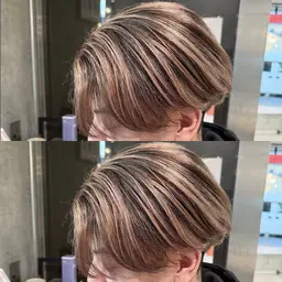 メンズカット+バレイヤージュカラー（ブリーチ1回）+クイックトリートメント