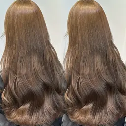 【💕1月限定💕】ブリーチなしＷケアカラー➕髪質改善トリートメント（＋コテ巻き）