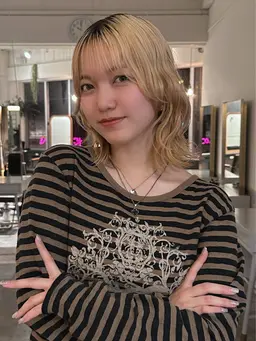 ブリーチリタッチ+オンカラー+2工程トリートメント※注意事項☑︎