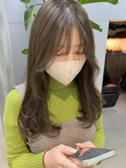 艶カラー+内部補修トリートメント