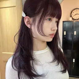 カット+透明感カラー+潤いトリートメント🧸♡レイヤーカット/顔まわり/髪質改善/暖色カラー/ミニモ学割/韓国