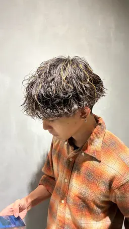 【人気No.1】メンズカット＋パーマ＋質感UP!!トリートメント16500円パーマスタイルなんでもOK