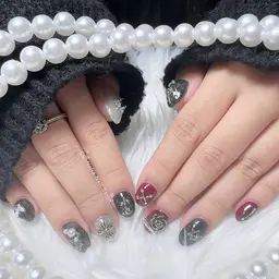 超お得🉐💎10本やり放題✨地雷系持ち込みデザイン🆗ゴテゴテデザイン⭐️厚み出し込み🩵時間内デザイン