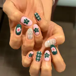 持ち込みデザイン【オフ無料】150min,手描きアート,ストーンスタッズ,ニュアンスOKミラーマグネット追加料金なし