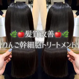 【👑✨業界最高峰髪質改善✨👑】りんご幹細胞トリートメント🍎🌿(🫧ナノスチーム🫧+⚡️超音波アイロン付き⚡️)