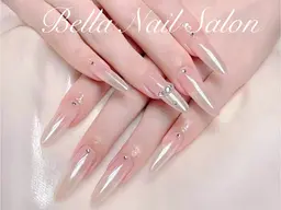 <初回ソフトオフ無料>［自爪］ミラーネイル、ミラーグラデーショ　パラジェル変更ok・フィルイン無料