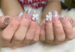 ラメグラデーション色選び自由♡ ／丁寧ケア／ドリンク付き🫧／オフなし