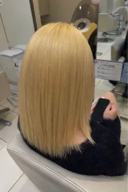 【当日予約OK👌】ブリーチ2回ダブルカラー+5stepトリートメント付き