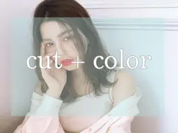 リタッチカラー+小顔カット+マイクロバブルクレンジング（MB）　¥7900