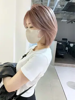 【ダメージレスなブリーチ♪】カット+透明感カラー+ケアブリーチ ¥13900