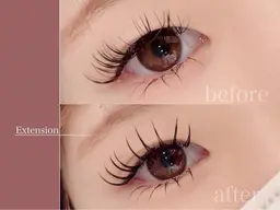 エクステ上100本​〜​120本！セーブル/フラットラッシュ(付け足し不可)