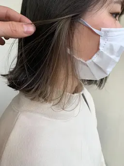 ケアブリーチを使用したインナーカラー✨■お仕事で派手なカラーがNGなお客様でも安心！■14300→8800