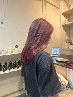 【✨透明感ブリーチwカラー✨】ブリーチ＋オンカラー＋トリートメント