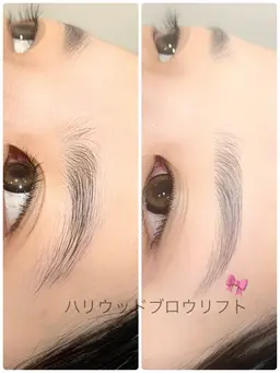 ハリウッドブロウリフト(眉パーマ、ワックス脱毛、メイクお仕上がりあり)👀✨
