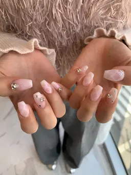 【オフケア込み】2本アート付きワンカラー+長さ出し10本持ち込み可💅✨