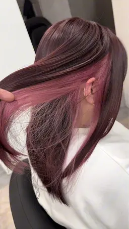 【🧞♀️チラ見せ個性🧞♀️】イヤリングカラー(ブリーチ+カラー)+メンテナンスカット✨#秋カラー🍁#暖色🦩