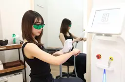 【1部位しっかり】セルフ脱毛10分コース（顔（ヒゲ）、脇、VIOなど1～2部位など）☆ポッキリ¥1,000