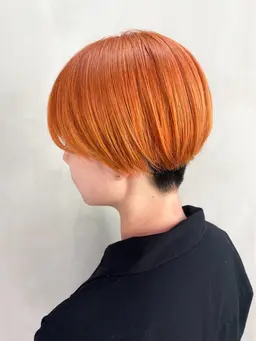 🐬レディースカット（ショート、グラデーションボブ限定）＋ブリーチなし透明感ワンカラー＋コーティングトリートメント🐬