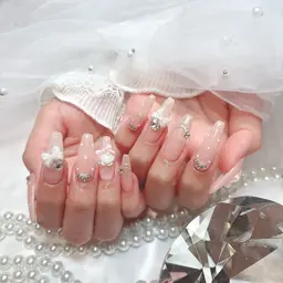 ハンド💎チップ長さだし10本+10本持ち込みデザイン（オフなし）