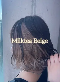 𝗻𝗲𝘄💫イヤリングカラー🍒🥤（イヤリング部分のブリーチ➕オンカラー）ベースを染める場合➕￥4,400