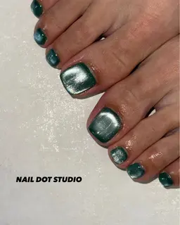 【フット/オフ込み】マグネット・オーロラ・ミラーネイル