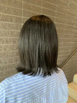 《黒染不使用♠️》ブルーブラックカラー♠️+トリートメント✨就活や試験前に✨ロング料金0円 #暗髪 #ブルーブラック