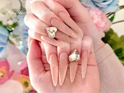 【チップ長さ出し】ワンカラー(2個パーツ付き)