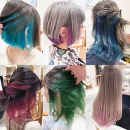 【カラーバター】《内側をブリーチ》オシャレにインナーカラー2way 内側ブリーチ込み