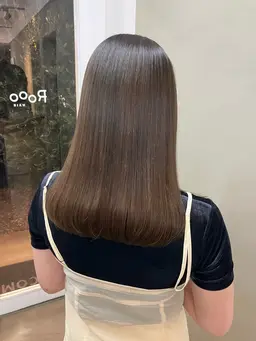 【ロング限定】Roooケア剤入りワンカラー&毛先カット【長さ料金込み】