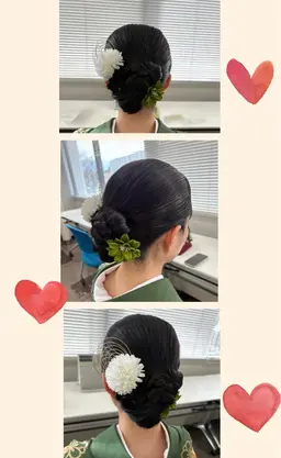 ヘアセット🪮袴着付追加+¥5500✨時間外可能🉑ご相談ください