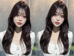 【🩶当日限定🩶】韓国風カット🇰🇷+美髪カラー🫧🪞+Aujua1stepトリートメント🤍🫧+ミニスパ付き