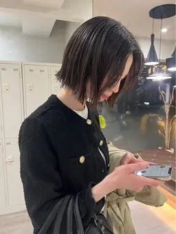 似合わせボブと髪質改善カラー🫧