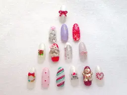 ワンカラー+クリスマスアート2本(オフあり)