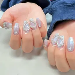 <<初回ジェルオフ無料>> 🎀 ワンホンネイル🎀ストーン付け放題