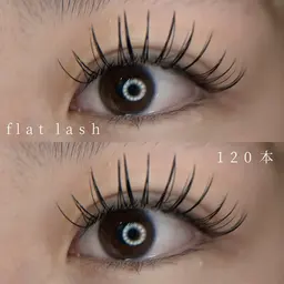 【マツエク】フラットラッシュ130本/カラー変更無料