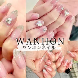 綺麗も可愛いも🩵✨艶々ワンホンネイル🐼💘　【オフ無し】