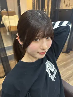 前髪顔まわりカット＋コテ巻きセット¥2500