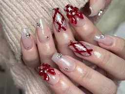 自爪シンプルアート10本やり放題🎀持ち込み可(ガーリー💕ワンホン✨)¥8580