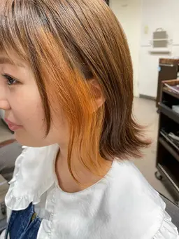 🧡カット➕インナー　裾カラー🧡