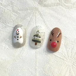 🫟ジェルネイル🫟🎄クリスマスアート- ̗̀ ２本   ̖́-🎄💅🏻HANDオフなし💅🏻
