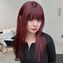 暖色カラー❤️【ダブルカラー＋トリートメント✨】残留させない赤も可能◎