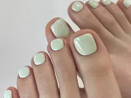 【Foot】フットネイルワンカラー【可愛いパーツ2 個プレゼント】¥4500