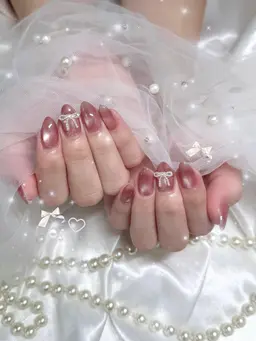 🎀ハンドオフあり🤍マグネットワンカラーネイル🎀