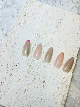 上品オフィスネイル！　スキニーフレンチ5300円！パラジェルは追加1000円