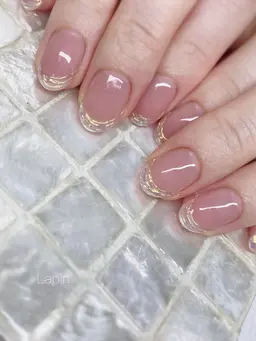 🦚ミラーフレンチネイル🪞