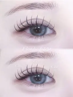 人気No.1🪄マツエク120本（フラットラッシュ）🩶束感コーティング《LED変更+2200》