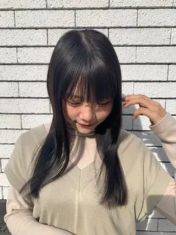 🌈就活前にオススメ🫧黒染めを使わない暗髪カラー+1stepスチームトリートメント💎オリーブ.グレージュ.ネイビー