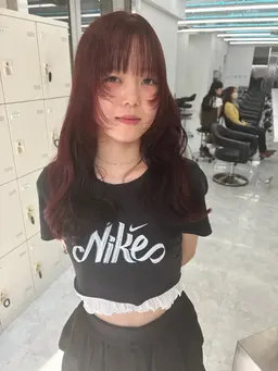 【✴︎ブリーチ無しで明るくしたい方✴︎】ブリーチ無しダブルカラーでモテ暖色♡➕treatment➕コテ巻きorストレート