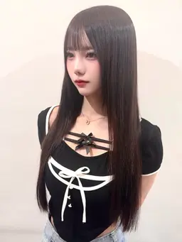 ケアカラー+髪質改善ストレート