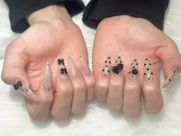 12月限定‼️⭐️【ハンド】10本長さだし➕120分デザイン（ガッツリアート5.6本）⭐️2回目以降方！持込OK👌